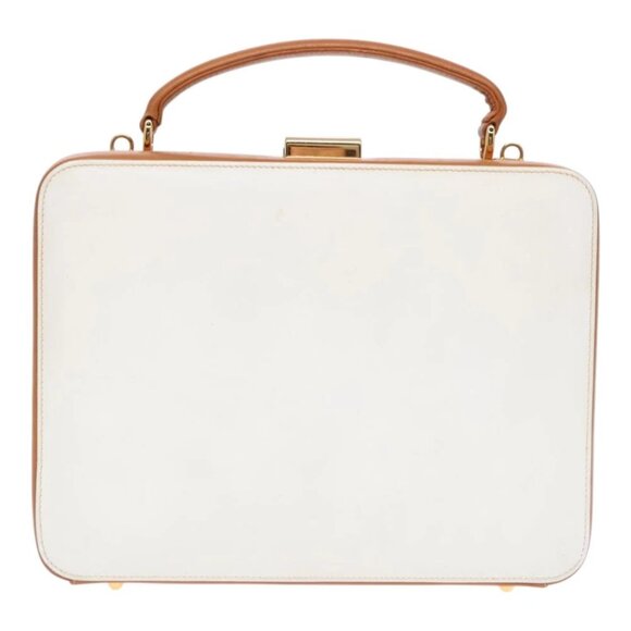 GUCCI Hand Bag Leather 2way White Gold - Picture 2 of 14
